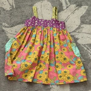 Matilda Jane Pink and Yellow Floral Kids Dress